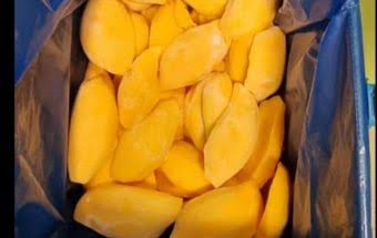 Frozen mango slices